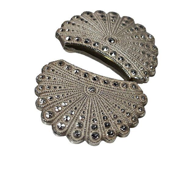 Unbranded Jewelry - Vintage Clip Earrings Fan Gold Tone Marked Germany Jewelry